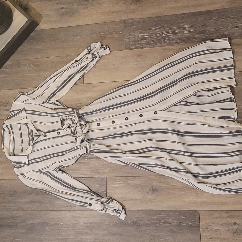 Bohme Midi Striped Shirt Dress